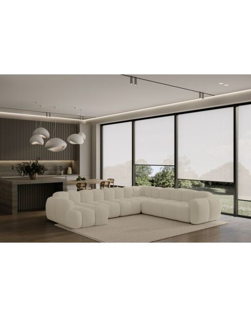 L-MAX Festes Ecksofa, Symmetric Cloud Beige — 328x260x76 cm