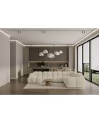 L-MAX Festes Ecksofa, Symmetric Cloud Beige — 328x260x76 cm