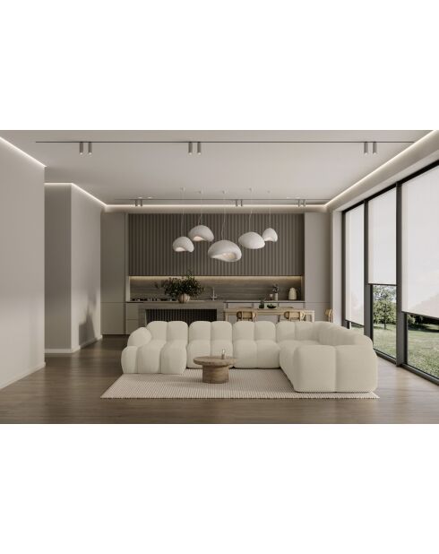 L-MAX Festes Ecksofa, Symmetric Cloud Beige — 328x260x76 cm