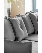 L Wandelbares Ecksofa; rechte Ecke Lazy Lukka Hellgrau- 247x191x85 cm