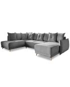 U hoekbank omvormbaar linkerhoek Lazy Lukka lichtgrijs - 320x191x85 cm