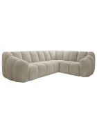 Vaste hoekbank L, rechts, beige, 265x205x75 cm