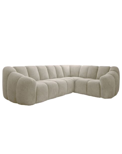 Vaste hoekbank L, rechts, beige, 265x205x75 cm