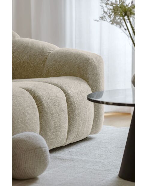 Vaste hoekbank L, rechts, beige, 265x205x75 cm