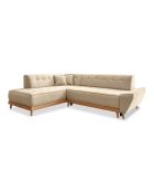 Divano angolare trasformabile sinistro 6pl Dazzling Daisy Beige- 253x190x77 cm