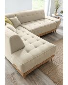 Divano angolare trasformabile sinistro 6pl Dazzling Daisy Beige- 253x190x77 cm