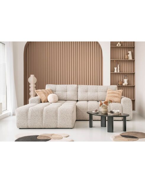 Sofá de esquina convertible S Lulu Salt and Pepper- 268x184x94 cm
