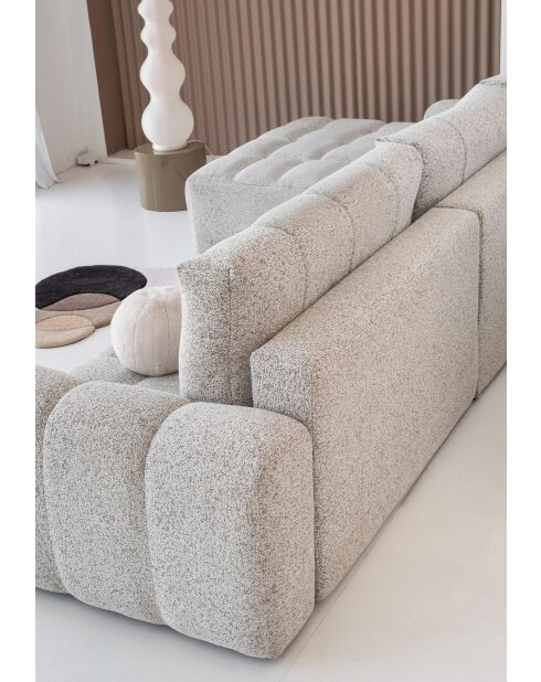 Sofá de esquina convertible S Lulu Salt and Pepper- 268x184x94 cm