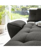 Dazzling Daisy Wandelbares Ecksofa links, 4 Stück, 260 x 166 x 77 cm, Anthrazit