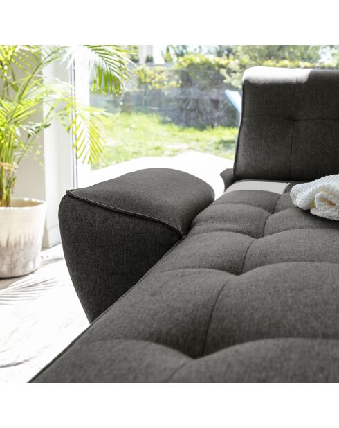 Dazzling Daisy Wandelbares Ecksofa links, 4 Stück, 260 x 166 x 77 cm, Anthrazit