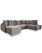 Divano angolare a U ad angolo retto convertibile Lazy Lukka Latte - 320x191x85 cm