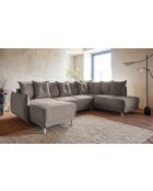 Divano angolare a U ad angolo retto convertibile Lazy Lukka Latte - 320x191x85 cm