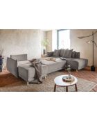 Divano angolare a U ad angolo retto convertibile Lazy Lukka Latte - 320x191x85 cm