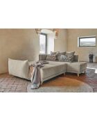L Wandelbares Ecksofa; rechte Ecke Lazy Lukka Taupe- 247x191x85 cm