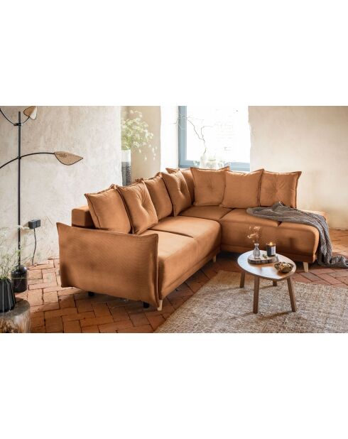 L Wandelbares Ecksofa; rechte Ecke Lazy Lukka Brick- 247x191x85 cm