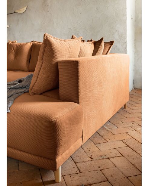 L Wandelbares Ecksofa; rechte Ecke Lazy Lukka Brick- 247x191x85 cm
