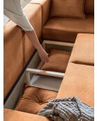 L Wandelbares Ecksofa; rechte Ecke Lazy Lukka Brick- 247x191x85 cm