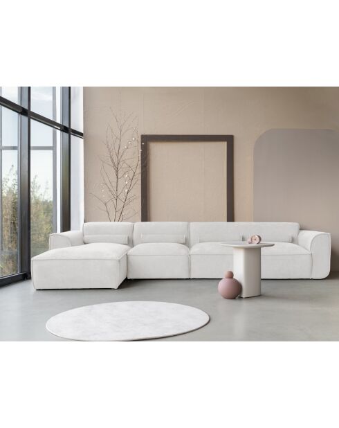 Fixiertes M-Ecksofa, links Flex Felix Beige- 340x154x70 cm