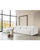 Fixiertes M-Ecksofa, links Flex Felix Beige- 340x154x70 cm