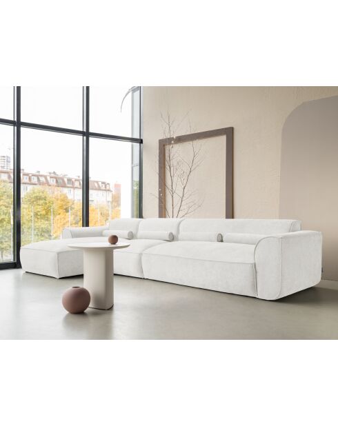 Fixiertes M-Ecksofa, links Flex Felix Beige- 340x154x70 cm