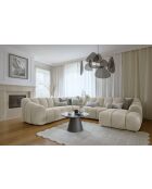 Vaste hoekbank U rechts, Shell Beige, 330x265x75 cm