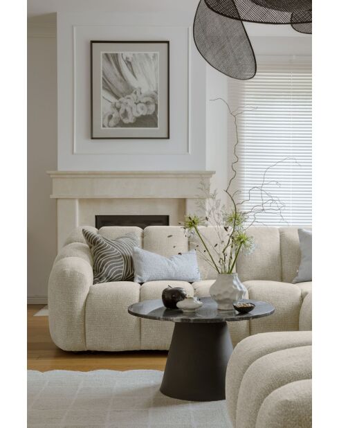 Vaste hoekbank U rechts, Shell Beige, 330x265x75 cm