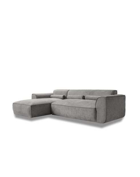 Sofá esquinero fijo S, izquierdo Flex Felix Gris- 264x154x70 cm