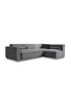 Festes L-Ecksofa, rechts Flex Felix Dunkelgrau - 265x169x70 cm