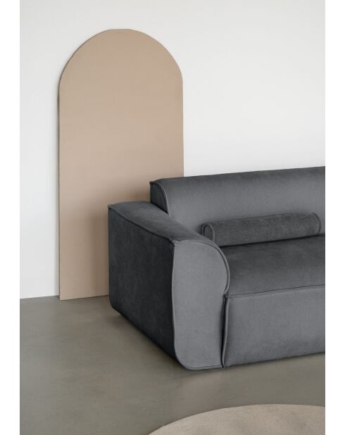 Festes L-Ecksofa, rechts Flex Felix Dunkelgrau - 265x169x70 cm