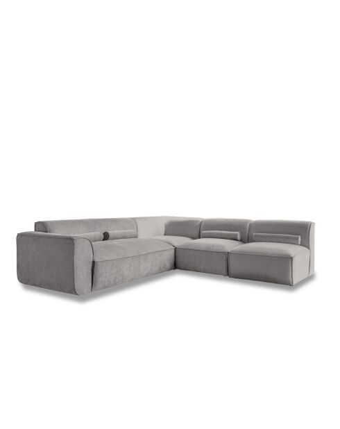 L-MAX vaste hoekbank, rechts Flex Felix Grey - 265x248x70 cm