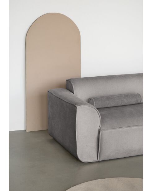 L-MAX vaste hoekbank, rechts Flex Felix Grey - 265x248x70 cm