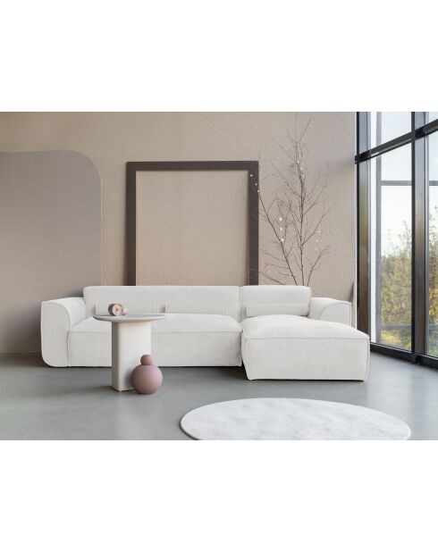 Festes Ecksofa S; gerade Flex Felix Beige- 264x154x70 cm