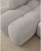 L-MAX Festes Ecksofa, symmetrische Wolke, hellgrau — 328x260x76 cm