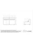 Flex Felix kleine 2-zitsbank donkerbeige - 152x96x70 cm