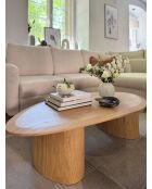 Mesita de roble Miuf - 128x67x32 cm