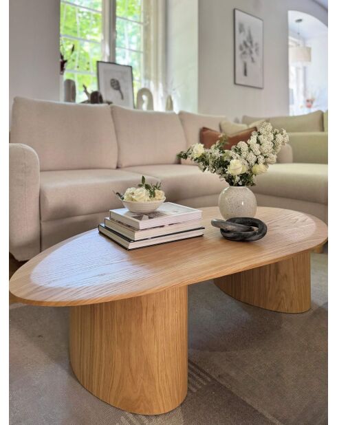 Mesita de roble Miuf - 128x67x32 cm