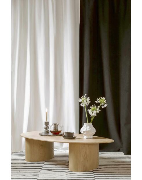 Mesita de roble Miuf - 128x67x32 cm