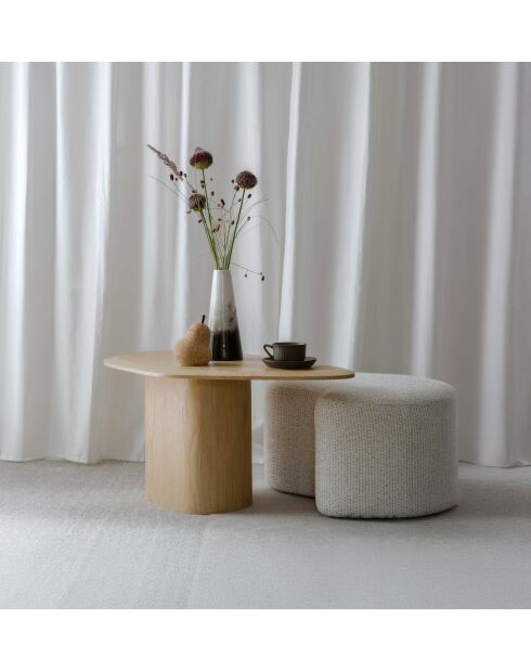 Tavolino Miuf in rovere - 92x52x42 cm