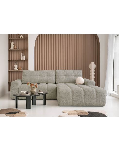 Lulu grijze cabriolet S hoekbank rechts - 268x184x94 cm