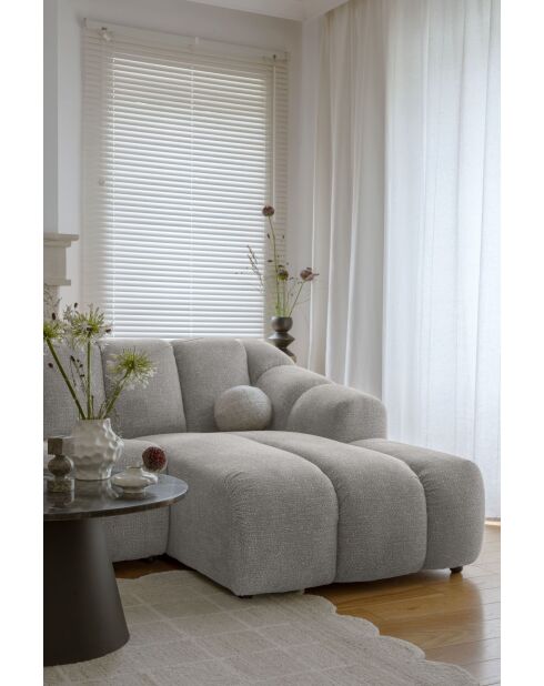 Fixed M Ecksofa Right Shell Hellgrau - 325x165x75 cm