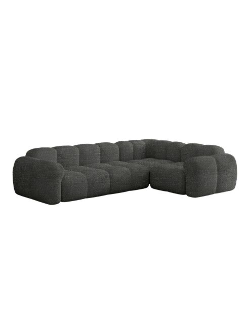 Fixiertes M-Ecksofa, rechts Cloud Gris- 260x197x76 cm