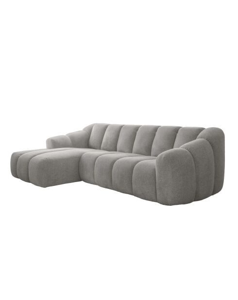 Festes Ecksofa S Left Shell Hellgrau - 255x165x75 cm