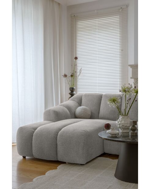 Festes Ecksofa S Left Shell Hellgrau - 255x165x75 cm