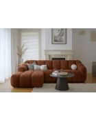 Festes Ecksofa S links Shell Terracotta- 255x165x75 cm