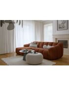 Festes Ecksofa S links Shell Terracotta- 255x165x75 cm
