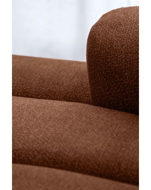 Festes Ecksofa S links Shell Terracotta- 255x165x75 cm