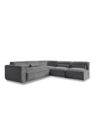 L-MAX Festes Ecksofa, Right Flex Felix Dunkelgrau - 265x248x70 cm