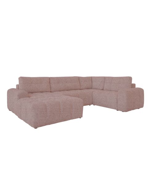 Divano angolare sinistro convertibile a U Lulu Red - 333x213x94 cm