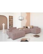 Divano angolare sinistro convertibile a U Lulu Red - 333x213x94 cm