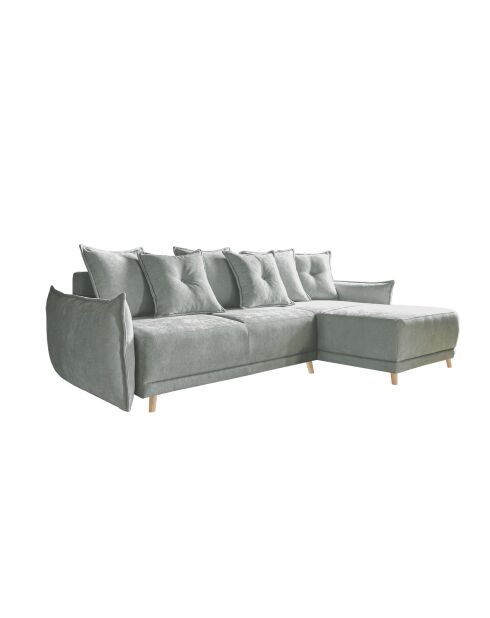 Omkeerbare hoekbank Lazy Lukka, omkeerbaar, lichtgrijs, 253x155x85 cm